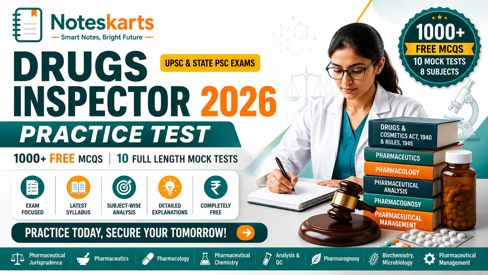 Drugs Inspector 2026 Practice Test – Free MCQ Mock Exam by Noteskarts,